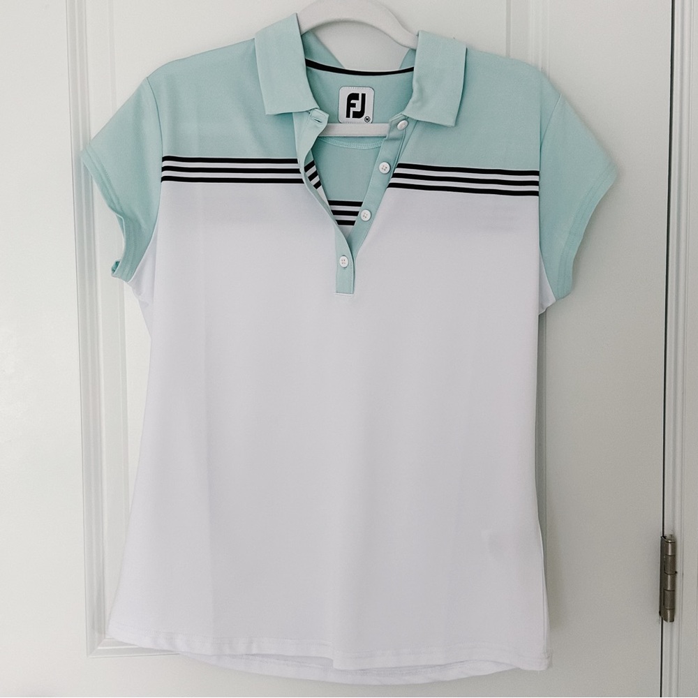 FootJoy Cap Sleeve Color Block Women M Mint